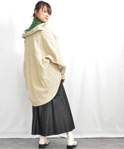 ARGO TOKYO(アルゴトウキョウ)/Fake Leather Flare A Line Skirt 222017　フェイクレザーフレアAラインスカート/img17