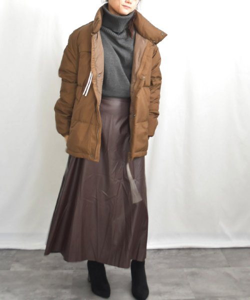 ARGO TOKYO(アルゴトウキョウ)/Fake Leather Flare A Line Skirt 222017　フェイクレザーフレアAラインスカート/img27