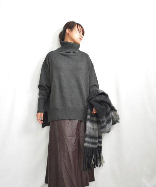 ARGO TOKYO(アルゴトウキョウ)/Fake Leather Flare A Line Skirt 222017　フェイクレザーフレアAラインスカート/img43