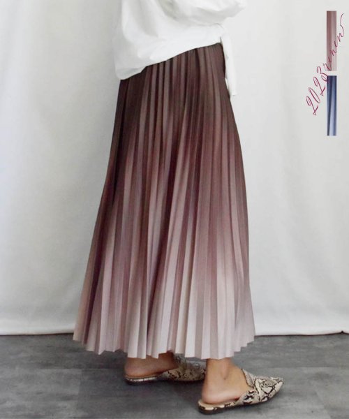 ARGO TOKYO(アルゴトウキョウ)/Discolor Accordion Pleats Skirt 222018 変色アコーデイオンプリーツスカート/img01