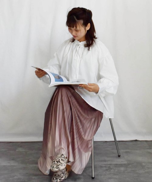 ARGO TOKYO(アルゴトウキョウ)/Discolor Accordion Pleats Skirt 222018 変色アコーデイオンプリーツスカート/img08