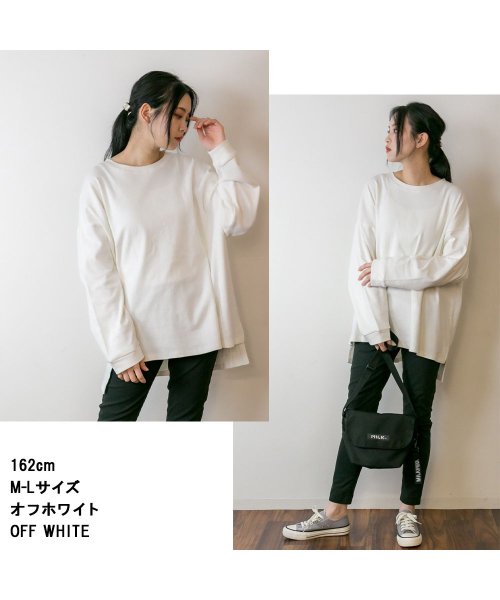 atONE(アットワン)/やわらかヘビーコットンクルーネックロングTシャツ/img05