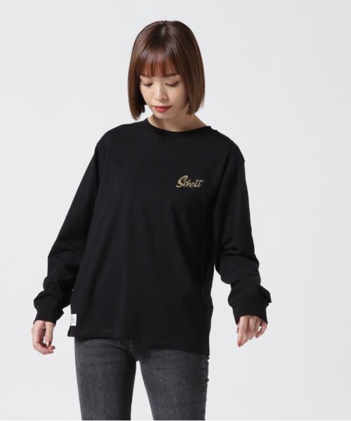 Schott(ショット)/EAGLE U.S.A FRAG L/S T－SHIRT/イーグル U.S.Aフラッグ ロングスリーブTシャツ/img01