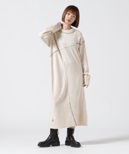 AVIREX(AVIREX)/HAND STITCH KNIT ONEPIECE/ ハンドステッチ ニットワンピース/img04