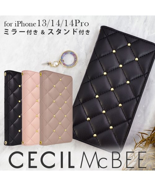 CECIL McBEE(セシルマクビー)/iphone14 14pro iphone13 セシルマクビー CECIL McBEE キルティング 手帳ケース スマホ アイフォン/img17