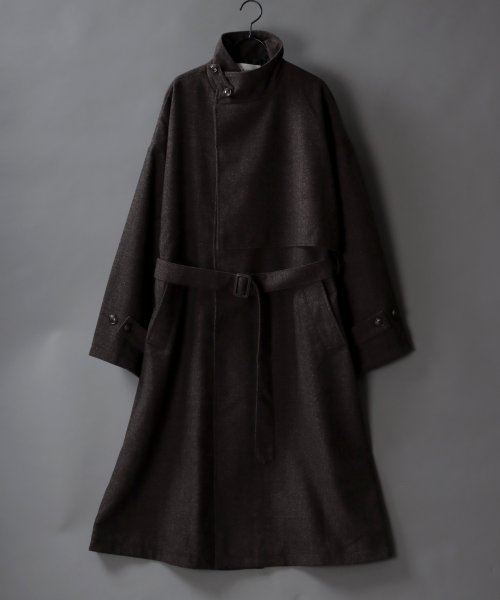 SITRY(SITRY)/【SITRY】over size wool stand long coat/オーバーサイズ ウール スタンド ロングコート/img01