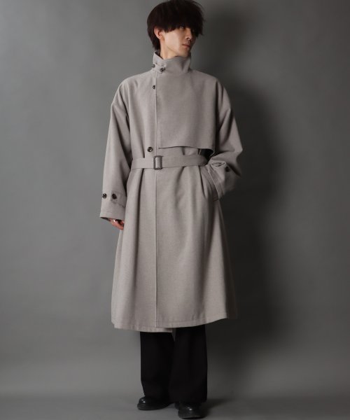 SITRY(SITRY)/【SITRY】over size wool stand long coat/オーバーサイズ ウール スタンド ロングコート/img11