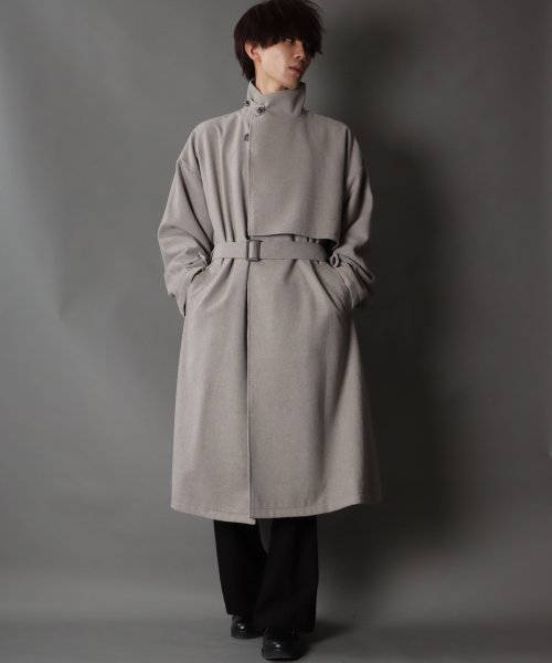 SITRY(SITRY)/【SITRY】over size wool stand long coat/オーバーサイズ ウール スタンド ロングコート/img12