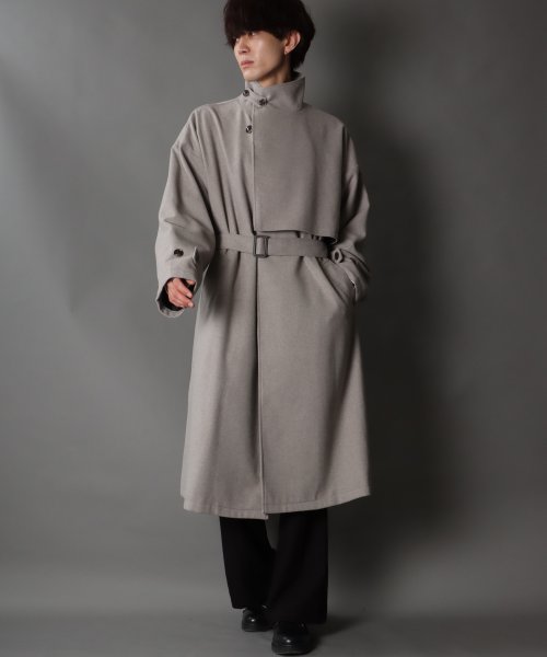 SITRY(SITRY)/【SITRY】over size wool stand long coat/オーバーサイズ ウール スタンド ロングコート/img13