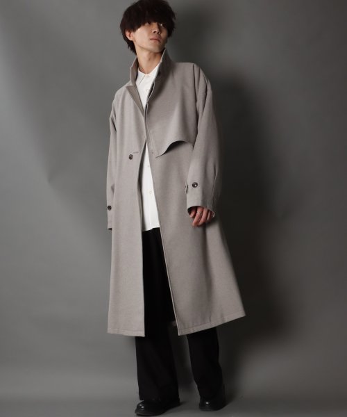 SITRY(SITRY)/【SITRY】over size wool stand long coat/オーバーサイズ ウール スタンド ロングコート/img14