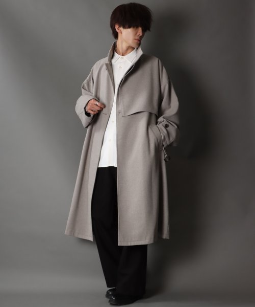 SITRY(SITRY)/【SITRY】over size wool stand long coat/オーバーサイズ ウール スタンド ロングコート/img15