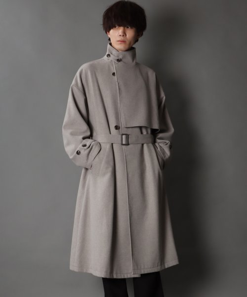 SITRY(SITRY)/【SITRY】over size wool stand long coat/オーバーサイズ ウール スタンド ロングコート/img16