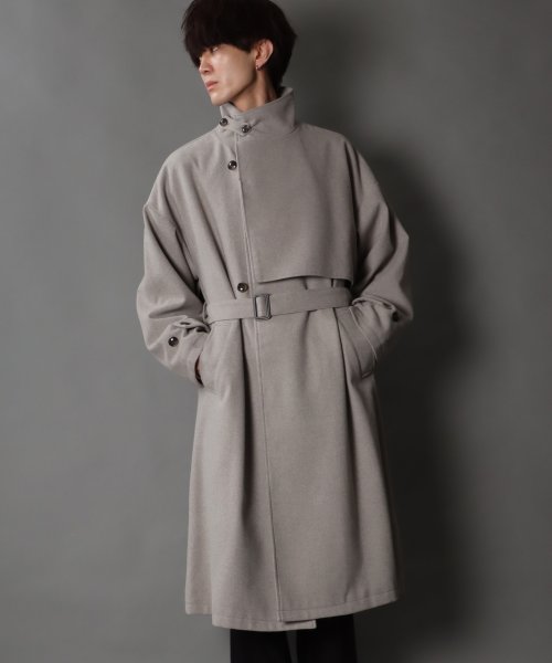 SITRY(SITRY)/【SITRY】over size wool stand long coat/オーバーサイズ ウール スタンド ロングコート/img18