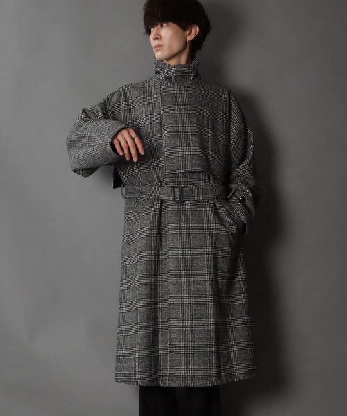 SITRY(SITRY)/【SITRY】over size wool stand long coat/オーバーサイズ ウール スタンド ロングコート/img29