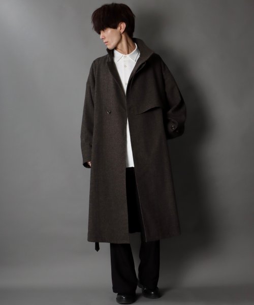 SITRY(SITRY)/【SITRY】over size wool stand long coat/オーバーサイズ ウール スタンド ロングコート/img34