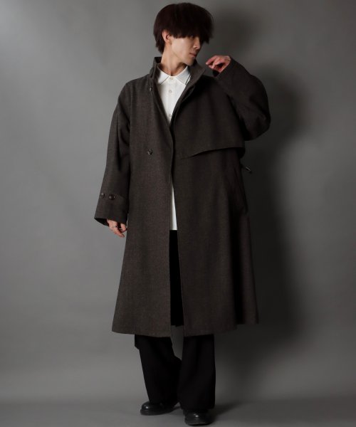 SITRY(SITRY)/【SITRY】over size wool stand long coat/オーバーサイズ ウール スタンド ロングコート/img35