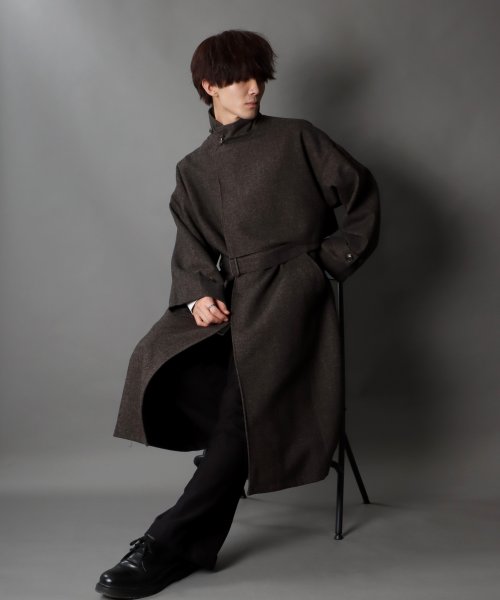 SITRY(SITRY)/【SITRY】over size wool stand long coat/オーバーサイズ ウール スタンド ロングコート/img37