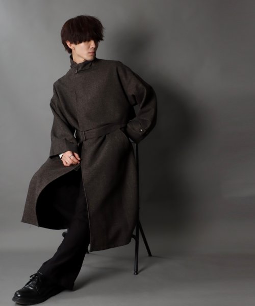 SITRY(SITRY)/【SITRY】over size wool stand long coat/オーバーサイズ ウール スタンド ロングコート/img38