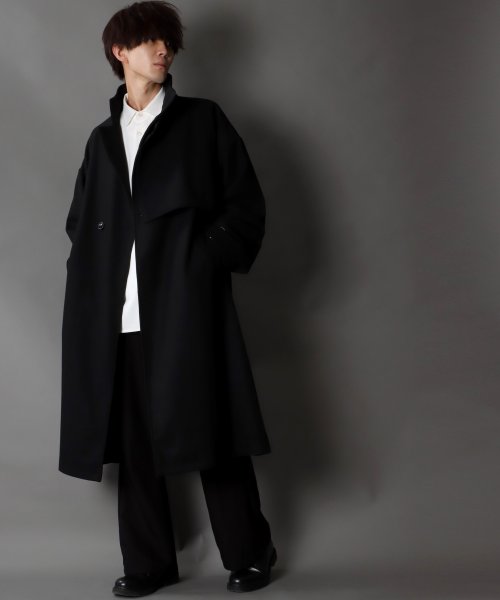 SITRY(SITRY)/【SITRY】over size wool stand long coat/オーバーサイズ ウール スタンド ロングコート/img43