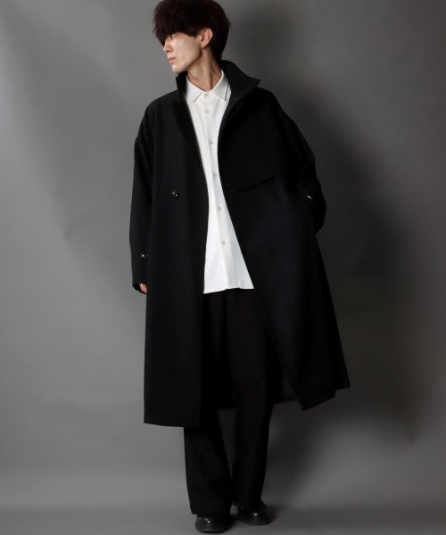 SITRY(SITRY)/【SITRY】over size wool stand long coat/オーバーサイズ ウール スタンド ロングコート/img44