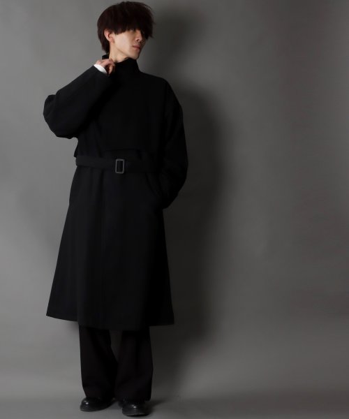 SITRY(SITRY)/【SITRY】over size wool stand long coat/オーバーサイズ ウール スタンド ロングコート/img46