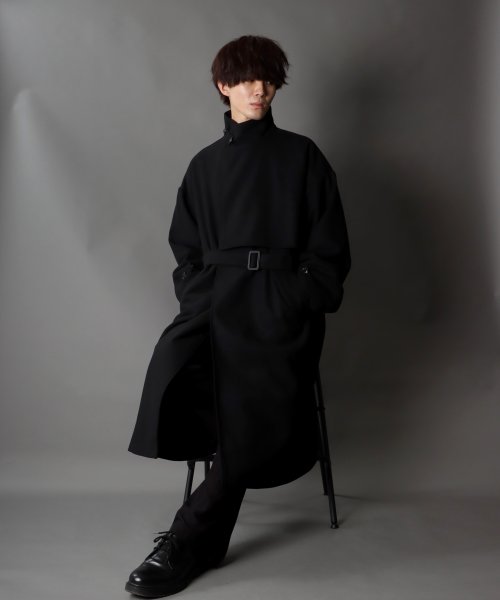 SITRY(SITRY)/【SITRY】over size wool stand long coat/オーバーサイズ ウール スタンド ロングコート/img47