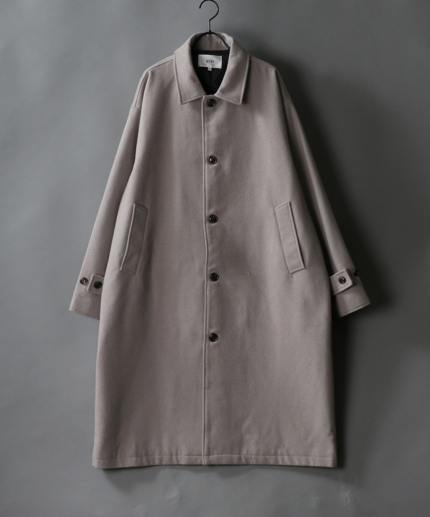 セール】【SITRY】over size wool bal collar coat/オーバーサイズ