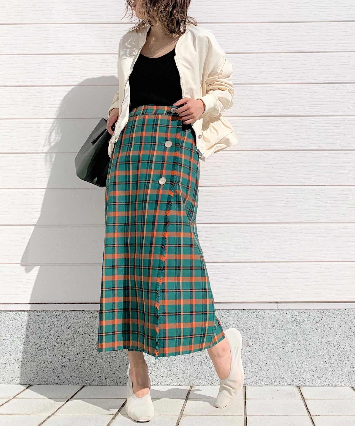店内全品ポイント2倍!! ¥30,800 COEL 2WAYチェックタイトスカート 38