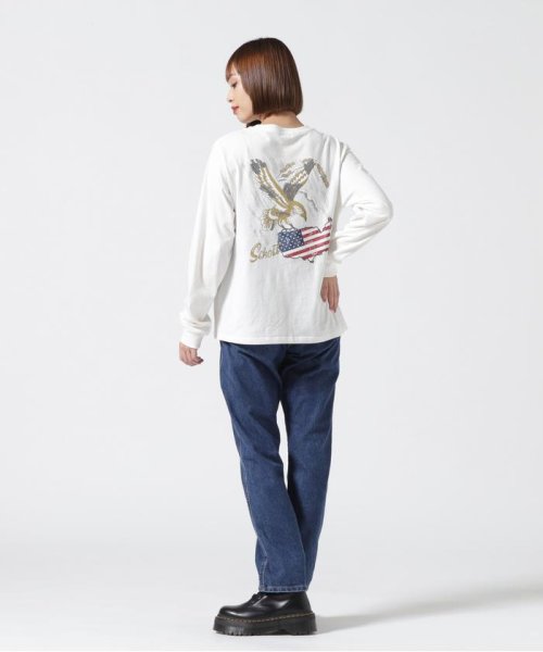 Schott(ショット)/EAGLE U.S.A FRAG L/S T－SHIRT/イーグル U.S.Aフラッグ ロングスリーブTシャツ/img14