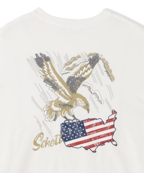 Schott(ショット)/EAGLE U.S.A FRAG L/S T－SHIRT/イーグル U.S.Aフラッグ ロングスリーブTシャツ/img17