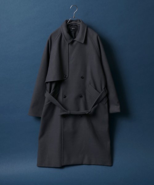 ANPAS(ANPAS)/【ANPAS】Melton Oversize Trench Coat Coat/ANPAS メルトン オーバーサイズ トレンチコート/img05