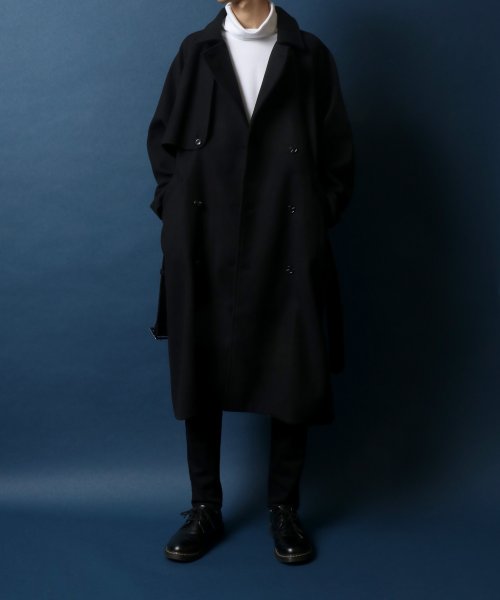 ANPAS(ANPAS)/【ANPAS】Melton Oversize Trench Coat Coat/ANPAS メルトン オーバーサイズ トレンチコート/img19