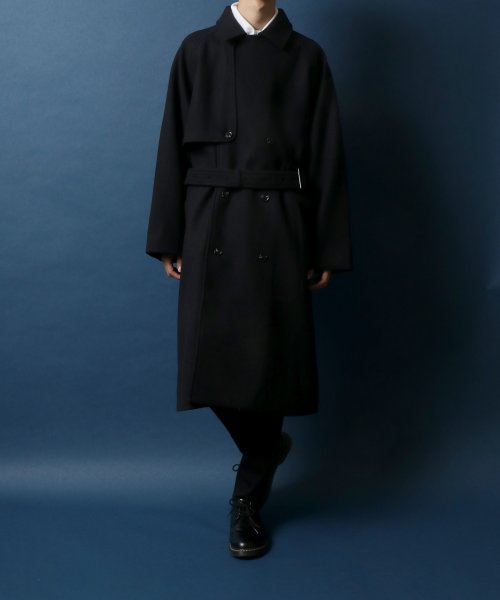 ANPAS(ANPAS)/【ANPAS】Melton Oversize Trench Coat Coat/ANPAS メルトン オーバーサイズ トレンチコート/img20