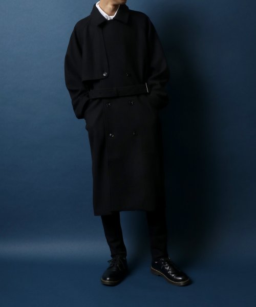 ANPAS(ANPAS)/【ANPAS】Melton Oversize Trench Coat Coat/ANPAS メルトン オーバーサイズ トレンチコート/img21