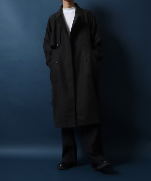 ANPAS(ANPAS)/【ANPAS】Melton Oversize Trench Coat Coat/ANPAS メルトン オーバーサイズ トレンチコート/img25