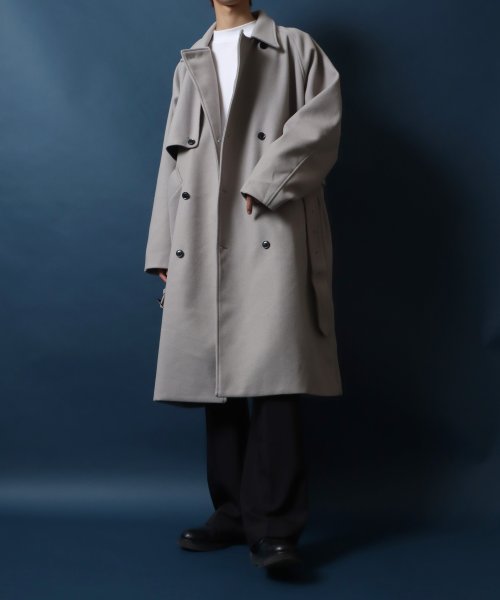 ANPAS(ANPAS)/【ANPAS】Melton Oversize Trench Coat Coat/ANPAS メルトン オーバーサイズ トレンチコート/img27