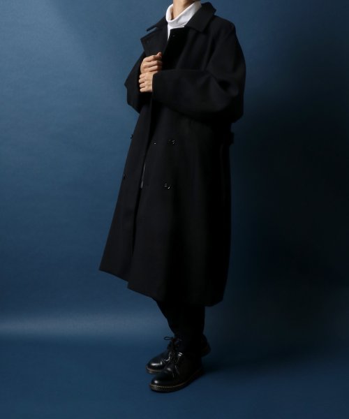 ANPAS(ANPAS)/【ANPAS】Melton Oversize Trench Coat Coat/ANPAS メルトン オーバーサイズ トレンチコート/img30