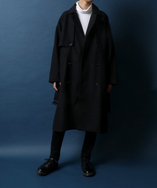 ANPAS(ANPAS)/【ANPAS】Melton Oversize Trench Coat Coat/ANPAS メルトン オーバーサイズ トレンチコート/img31