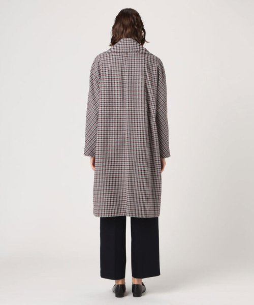 MARTIN GRANT Aライン ラグランチェックコート GRANT