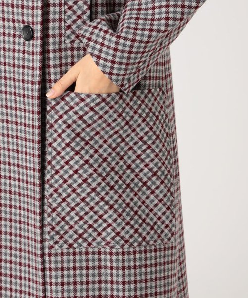 MARTIN GRANT Aライン ラグランチェックコート GRANT