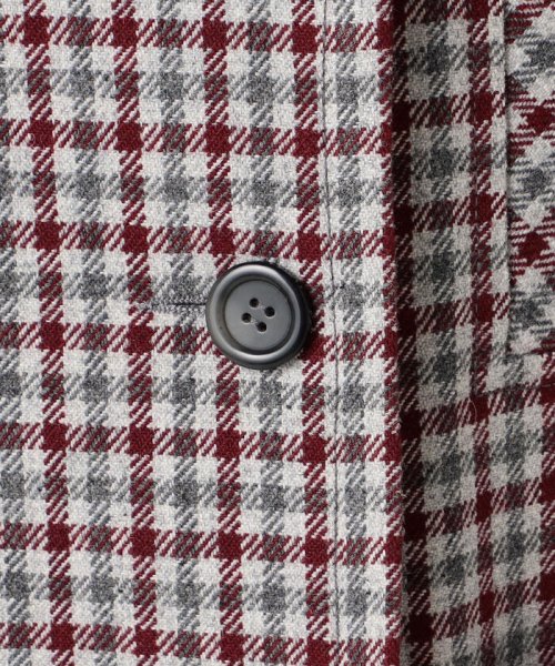 MARTIN GRANT Aライン ラグランチェックコート GRANT