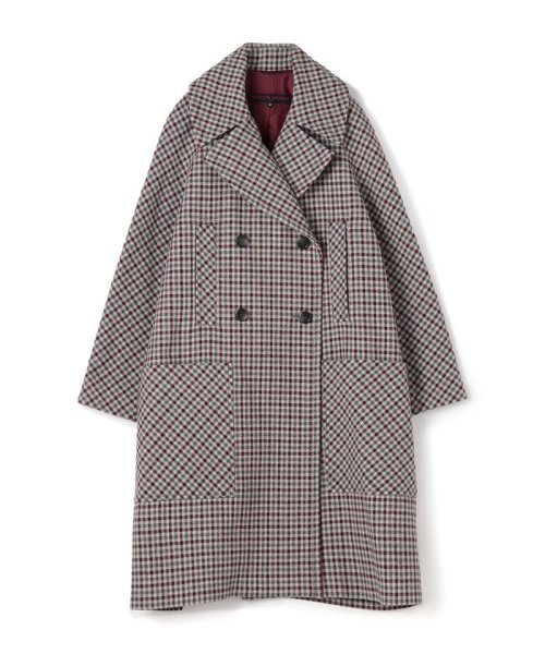 MARTIN GRANT Aライン ラグランチェックコート GRANT