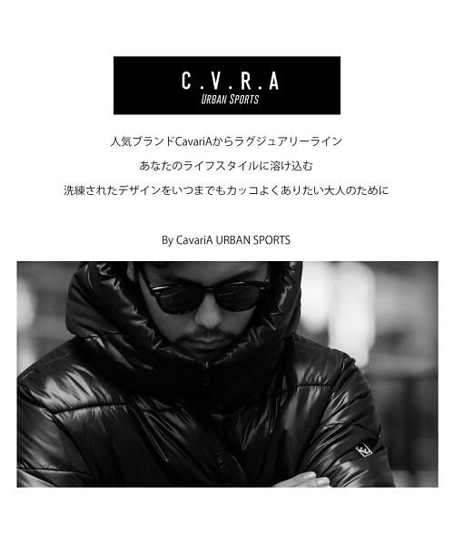 CavariA(キャバリア)/C.V.R.A ブランド刺繍ハイネック中綿ジャケット ダウンジャケット/img16