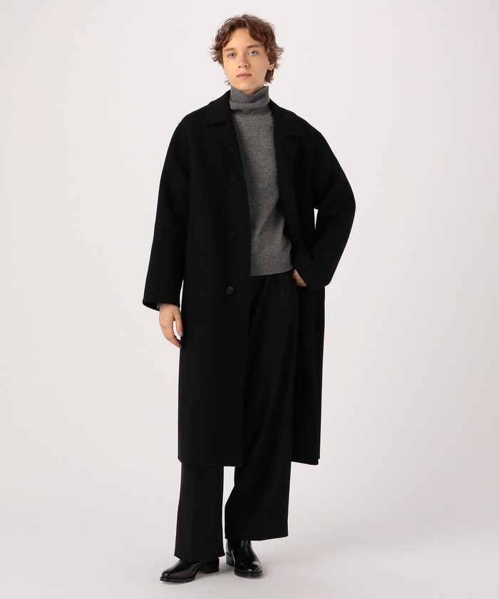 セール】MELTON LONG COAT ウール ダブルフェイスロングコート