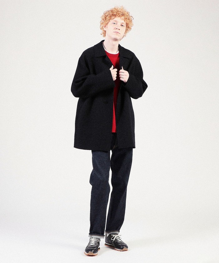 MELTON SHORT COAT ウール ダブルフェイスショートコート(505068032 ...