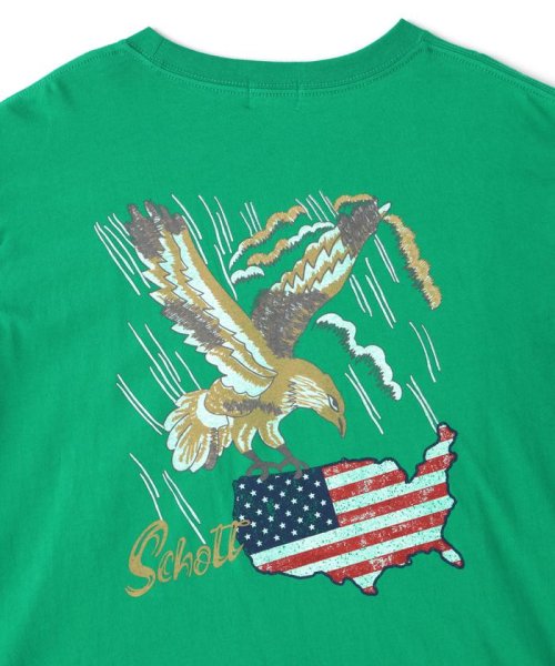 Schott(ショット)/EAGLE U.S.A FRAG L/S T－SHIRT/イーグル U.S.Aフラッグ ロングスリーブTシャツ/img23