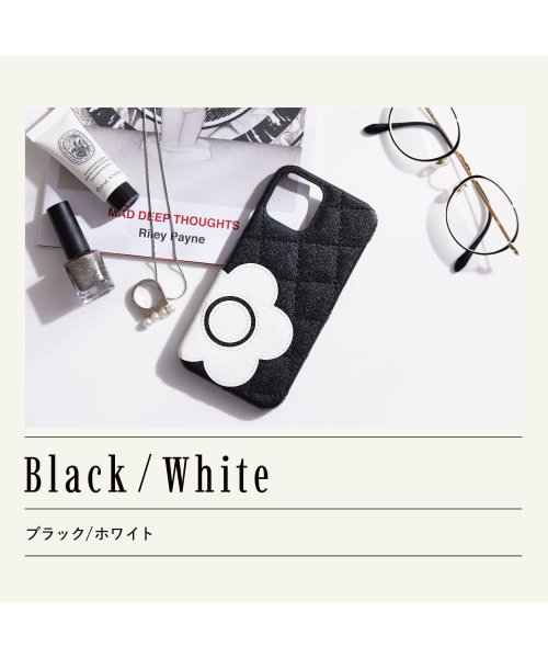 MARY QUANT(マリークヮント)/MARY QUANT マリークヮント iPhone 14 13 ケース スマホケース 携帯 レディース PU QUILT LEATHER BACK CASE ブ/img07