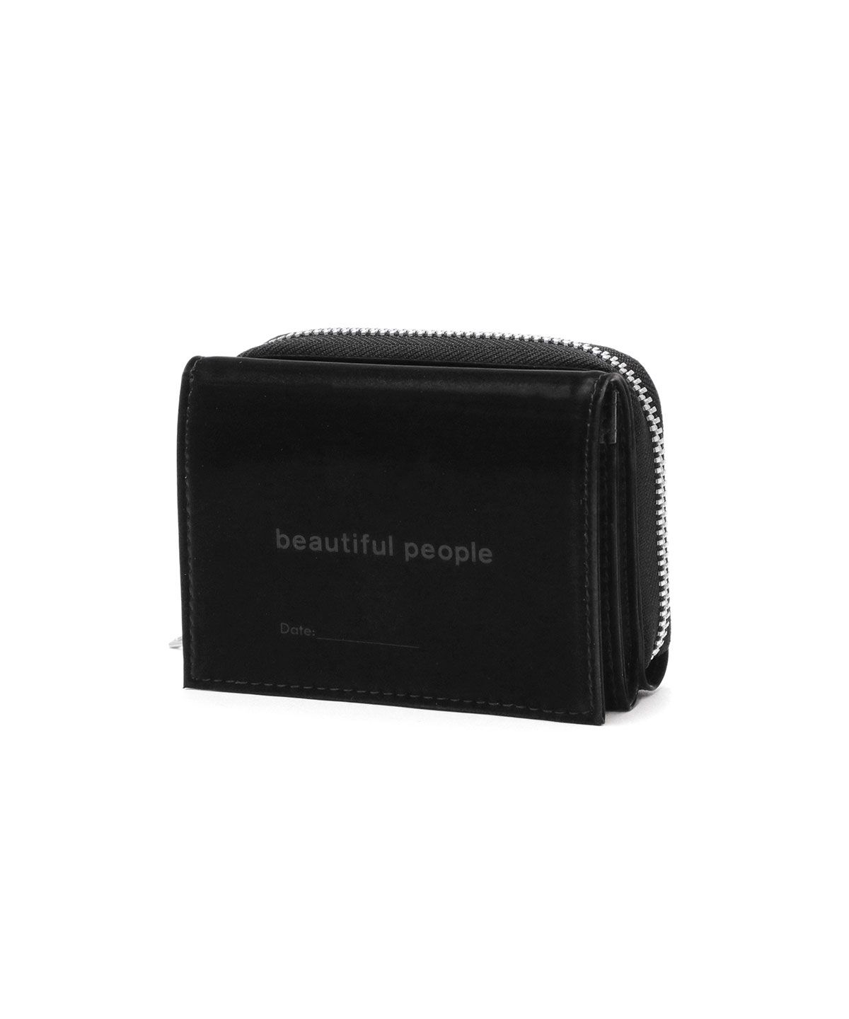 beautiful people ブラック三つ折り財布 beautiful people 三つ折財布