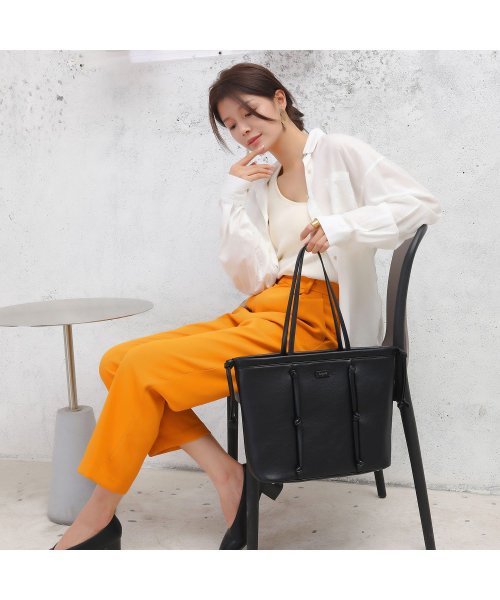 Ungrid(アングリッド)/アングリッド Ungrid バッグ トートバッグ レディース 大きめ ファスナー付き MEDIUM TOTE BAG ブラック ホワイト ブラウン グレー ピン/img04