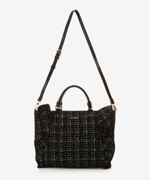 ツイードフリルトート(大) 